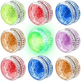 9 Stücke LED Licht Yoyo Kinder Kunststoff Responsive Yoyo Responsive JoJo Yo-Yo mit Kugellager JoJo Spielzeug für Anfänger für Geburtstag Party Gastgeschenk, Preise, Zufällige Farben