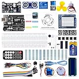 ELEGOO UNO R3 Starter Kit kompatibel mit Arduino IDE Projekt Einsteigerset mit Tutorial auf Deutsch, Mikrocontroller, 5V-Relais, Stromversorgungsmodul, Servomotor, Erweiterungsplatine usw.