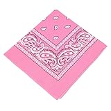 BOOLAVARD 1, 6, 9 oder 12 Stück Cowboy Bandanas Bandana mit original Paisley Muster,1er pack,Rosa