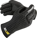 CRESSI Unisex-Adult Jutland Gloves XL/5 Neopren Tauchhandschuhe Schwarz 5mm Ultra Grip System