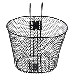 Happyyami Fahrradkorb Vorne Robust mit Haken Großer Klappbarer Lenkerkorb für Kinderfahrräder Elektrofahrräder und Scooter Stabiler Metallkorb mit Hoher Tragfähigkeit und Vielseitigem