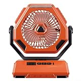 Camping Companion leistungsstarke, oszillierende Deckenventilatoren mit 3 Geschwindigkeitsfunktionen, um Sie kühl zu halten (Orange)