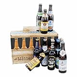 Bavariashop Bier-Geschenk 'Männer-Handtasche' • 12 verschiedene bayrische Biersorten in der Bierbox als Probierset • Bier-Tasting-Set für Männer
