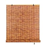 Bambusrollo Wetterfest Aussen Balkon Rollo Mit Haken Retro Schilf Vorhang Sichtschutz Bambus Rollo Jalousine 60 70 80 90 100 110 120 130 140 150 160 170 180cm Breit Fenster Sonnenschutz Rollo