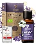 Heldengrün® BIO Lavendelöl [100% NATURREIN] Lavandula angustifolia - Echtes Lavendelöl: floral, frisch & voller Seele - Aromatherapie Lavendel - Ätherisches Öl