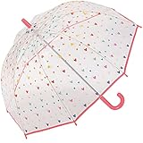 ESPRIT Kinder-Stockschirm Domeshape transparent - Kids Candy Hearts