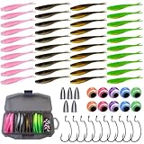 66 Stück Angelköder,Forellenköder,Angel Köder,Barsch Köder,Angelköder Set,Wobbler Set,Forellen Angeln,Raubfisch Köder Set,für Hecht,Zander,Barsch,Forelle,Geeignet für Süß- und Meerwasser