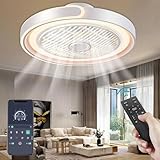 ACJK Deckenventilator mit Beleuchtung und Fernbedienung – 70W/7000lm dimmbare LED, 6 Geschwindigkeitsstufen + Timer, App-Steuerung, 35dB leise für Wohnzimmer/Schlafzimmer/Esszimmer