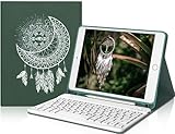 JADEMALL ipad 9 Generation hülle - Kabellose Slim Tastatur mit Ultraleichte Hülle für iPad 10,2 Zoll (9/8/ 7 Generation 2021/2020/2019), Schutzhülle mit Pencil Halter, QWERTZ Deutsches