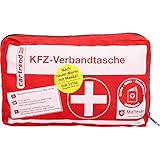 cartrend Verbandtasche Classic mit Malteser Erste-Hilfe-Sofortmaßnahmen, DIN 13164, rot