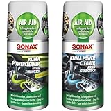 SONAX KlimaPowerCleaner AirAid symbiotisch Green Lemon (100 ml) & KlimaPowerCleaner AirAid symbiotisch (100 ml)
