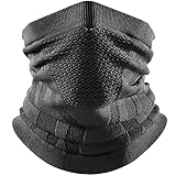 WTACTFUL Schlauchschal Herren Halbe Sturmhaube Motorrad Halstuch Herren Halswärmer Ski Mask Skimaske Halsschlauc Neck Gaiter Motorrad Gesichtsmaske für Winter Laufen Skifahren Snowboarden Alle Schwarz