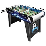 Leomark Tischfußball - Champions Fußball - Kicker, Tischkicker für Kinder, Kickertisch mit Zubehör, Kickertische aus Holz. Tischkicker Party und Spielzimmer, Dim: 122 x 61 x 82 (Höhe) cm