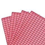 QOTSTEOS 4 Stück Mini Dachschindeln, PVC-Modellbau-Layout-Landschafts-Mini-Dachziegel, Sandtisch, Bauzubehör, zur Gestaltung von Modelllandschaften, Tierhäusern(Rot)