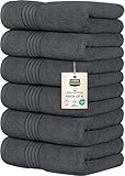 Utopia Towels - Premium Handtücher - 100% gekämmte, ringgesponnene Baumwolle, ultraweich und sehr saugfähig, Dicke Handtücher 41 x 71 CM's, hochwertige Handtücher (6er-Pack, Grau)
