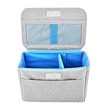 RvSky Kamera-Objektiv-Einsatz, gepolsterte, spiegellose Kameratasche, innere Trennwand, Faltbare Schutztasche, Kamera-Aufbewahrung, Kamera-Objektivtasche(grau)