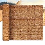 MZQMK Schilfrohrmatte Sichtschutzmatte Aus Weide Schilfmatten Sichtschutz Windschutz Sonnenschutz Winterschutz Natur Partydeko Strandbar Beach Party(1.53x12m/5x39.3ft)
