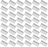 48 Stück Ceranfeldschaber Klingen, Doppelseitige Schaberklingen Kochfeldschaber Ceranfeld Ersatzklingen Kratzer mit Drei Löchern, für Glasschaber und Kochfeld Schaber