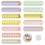 120 Aufkleber Ohrringe Abkleben Sport Kinder Pflaster Ohrringe Abkleben Kinder Runde Pflaster 22 * 22mm Rund Klein Kinder Pflaster Wasserdicht Süße Cartoon-Pflaster Impfpflaster Geeignet für Kinder