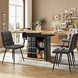 Esstisch Teleskoptisch 110-140×80cm klappbarer Küchentisch für 4-6 Personen Ausziehbarer platzsparender Tisch für Küche und Wohnzimmer mit kariertem Muster