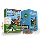 mucki Protein Knuspermüsli mit Schokolade 360g x 7-7er Pack – Hochwertiges Protein Müsli ohne Zucker – Proteinreiches Schokomüsli mit 32% Proteingehalt, Haferflocken, Sojacrispies und Ballaststoffen