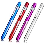 Homoyoyo Wiederverwendbare Diagnostikleuchte Pupillenleuchte 4 Stück - Medizinische LED Stiftlampe Mit Messgerät - Praktische Kugelschreiber Taschenlampe Für Ärzte Und Medizinisches