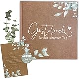Eummel Boho Hochzeit Gästebuch Hochzeit Fotobuch Hochzeitsbuch Gäste Hochzeiten Geschenk blanko Hardcover, stabile Bindung Fadenheftung