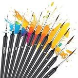 11-teiliges Künstlerpinsel-Set, feine Pinsel, Miniatur-Pinsel, feinste Nylonpinsel für Acryl, Aquarell, Ölgemälde und mehr