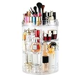 Boxalls Make Up Organizer Drehbar, 360° Großer Beauty Kosmetik Organizer, 8-Lagiger Skincare Organizer, Klar Schmink Aufbewahrung organisation Karussell Parfüm - Übergröße