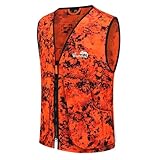 Full mundur Blaze Camo Orange Jagdweste Jagd Sicherheit leichte Weste mit mehreren Taschen für Erwachsene Unisex