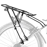 Gepäckträger Mountainbike Aluminiumlegierung, Fahrrad Gepäckträger Einstellbare, Maximalbelastung 30kg, Fahrrad Cargo Carrier Schnellspanner MTB Sattelstütze Zubehör für 24 bis 28 Zoll Fahrräder