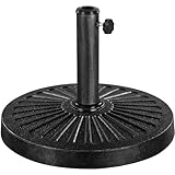 Yaheetech Sonnenschirmständer Runder Garten Schirmhalter Schirmgewicht Balkonschirmständer für Schirmstöcke bis 38/48 mm, 14 KG