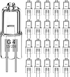 Jewan G4 Halogenlampen（20 Stück） Halogen Leuchtmittel 12v 20w 280lm 2800k Warmweiß Dimmbar Halogen Stiftsockellampe Für Dunstabzugshauben Küchen Schlafzimmer Wohnzimmer
