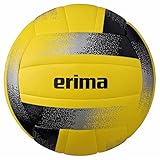 Erima Unisex – Erwachsene Hybrid Volleyball (7402301), gelb/schwarz/Silber, 5
