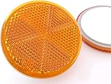 2X Orange Reflektoren 60mm - Rückstrahler Katzenaugen Rückleuchten Selbstklebend -Wohnwagen und Anhänger