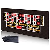 Extguds Roulette-Tischmatte, 90 x 180 cm, wasserdicht und rutschfest, Gummi, Casino-Roulette-Matte mit Aufbewahrungstasche, perfekt für Spieleabende, Party, für Erwachsene