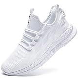 RJYWGS Damen Sneaker Turnschuhe Laufschuhe Running Gym Fitness Schuhe Bequeme Sommerschuhe Hallenschuhe Freizeitschuhe Sportschuhe weiße Größe 40 EU