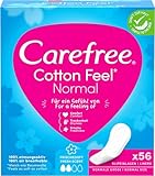 Carefree Slipeinlagen Cotton Feel Normal mit Frischeduft 1er pack (56 Stück), Größe Normal