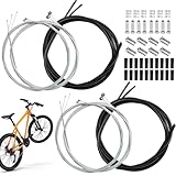 Fahrrad Schaltzug Set, 4 Stück Universal Fahrrad Bremszug, Bowdenzug Fahrrad Bautenzug Seilzug Universal Fahrrad Schaltzug Stahl für Mountainbike Rennrad Fahrrad