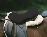 Engel Reitsport Sattelsitzbezug Sattelauflage echtes Merino Lammfell SABEZ1-M-ANT für englische Reitsattel Farbe anthrazit grau Größe M