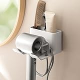 DoocliB Föhn Halterung,Fönhalter Ohne Bohren,Haartrockner Halterung zum Kleben Wandmontage,Haartrocknerhalter für Bad Barbershop Hotel