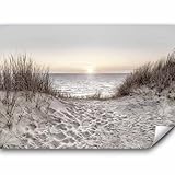 murando Fototapete selbstklebend Meer Strand 343x256cm Foto Tapete Tapetenfolie Möbelfolie Wandverkleidung Wandtapete Motivtapeten Bildtapete Wohnzimmer 3d Effekt Weg Natur Landschaft Sonnenuntergang