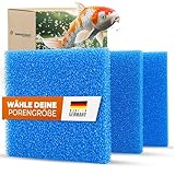 saarschaum • Filtermaterial für Aquarium & Teichfilter • Filterschwamm für gesunde Fische & Pflanzen • Filtermatten • Filterschaum • PPI30 (fein) • 50x50x3 cm