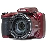 KODAK Pixpro Astro Zoom AZ405 - Digitale Bridge-Kamera, 40X Zoom, 24-mm-Weitwinkel, 20 Megapixel, 3-Zoll-LCD, Full HD 1080p Video, OIS, AA-Batterien - Rot
