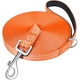 X XBEN Robuste & Leichte Schleppleine für Hunde, 3M 5M 10M 15M 20M 25M 30M 50M Schleppleine mit Handschlaufe, Lange Hundeleine mit Metallhaken, Reflektierend Laufleine für Kleine Mittlere Große Hunde