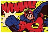 Wallepic Selbstklebende Fototapete Comic Superheld Moderne Tapete Wohnzimmer Schlafzimmer Büro Flur Wandtapete XXL Mehrfarbig Abstrakt Ideen Dekor Wandtattoo Br. 180 cm x Hö. 120 cm