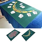 Ahuuen Doppelseitige Poker-Layout-Matte | Pokermatte | Doppelseitige Spieltischdecke | Roulette Filz Poker Matte | Casinos-Sammelfilzoberfläche | Roulette Matte Für Themenpartys Und Pokerabende