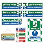 Hinweisschild – Aufkleber aus Papier, farbecht, 7 Stück, Warnzeichen für Brandbekämpfung – für Unternehmen, Schule, Krankenhaus, Hotel, Gebäude, Garage, Lager, Innenbereich