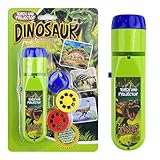 MeoZynxadril Projektor Taschenlampe Kinder, Dino Taschenlampe mit 3 Scheiben, 24 Bilder, Geschichte Diashow Beamer Spielzeuge, Kleine Diashow Projektor, Lernspielzeug für Jungen Und Mädchen