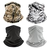 FeiFanChoice 4 StüCk Loop Schal Herren & Damen, Multifunktionstuch Winddicht Schlauchschal, Halstuch Motorrad Herren für Skifahren, Motorrad, Laufen und Radfahren